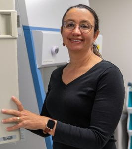 Researcher Sofie Salama in her lab
